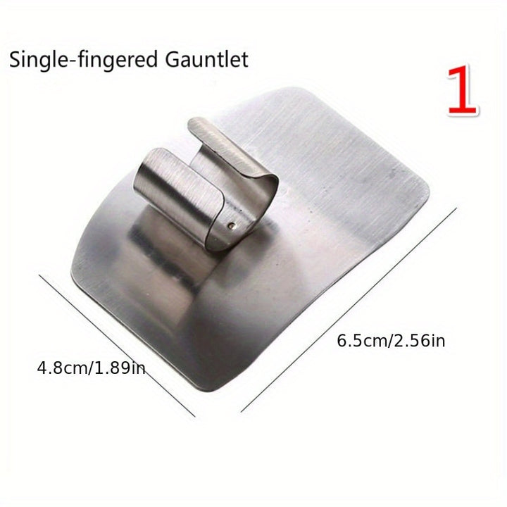 1pc Stainless Steel Finger Guard for Safe Slicing - Durable Kitchen Protector for Cutting - Cooking Tool Accessory