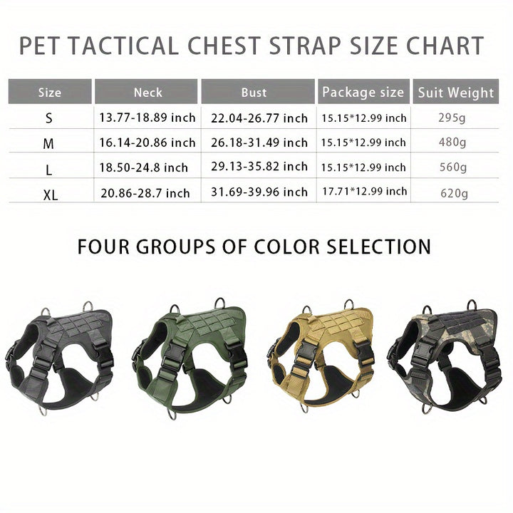 Heavy Duty Adjustable Dog Harness With Handle For Running And Training - Perfect For Medium And Large Dogs