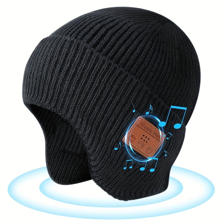 Snow Skiing Warm Wireless Beanie Hat Cold proof Music Earphone Ear Protector Woolen Hat