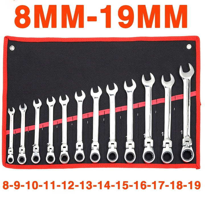 1pc/12pcs, Ratchet Wrench With Flexible Head, Dual-use Ratchet Tool Automotive Hand Tool Ratchet Wrench