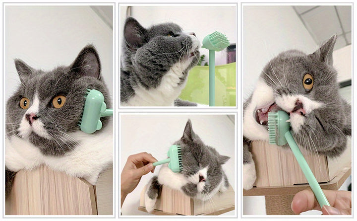 6 Colors Interactive Cat Massager Brush Toys Washable Puppy Cat Comb Remover Floating Hair Grooming Tool Cat Accessories Pet