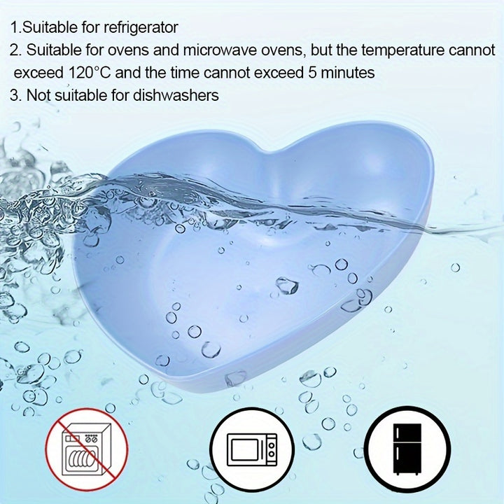 [5pcs Durable Heart-Shaped Plate Set] 5pcs Heart-Shaped Snack & Fruit Plate Set - Durable Plastic, Perfect for Desserts, Cakes, and Pickles - Ideal Kitchen Accessory