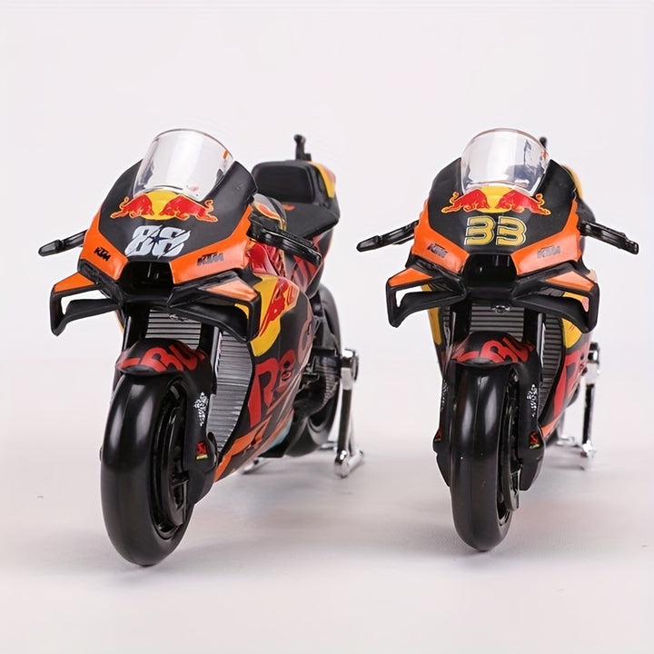 Race into Action!
Maisto 1:18 Red Bull KTM Factory Racing #88/#33 die-cast motorcycles – highly detailed collectibles for fans and riders alike. Perfect for display, gifting, or revving up your collection. 🏍️🔥