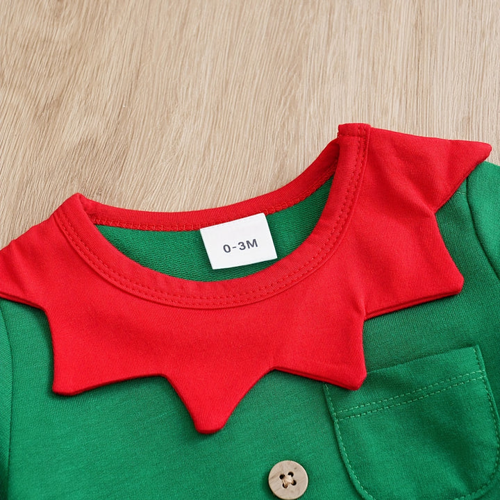 Cute & Creative Christmas Style Baby Boys & Girls Jumpsuit + Hat - Spring & Autumn & Winter 2pcs