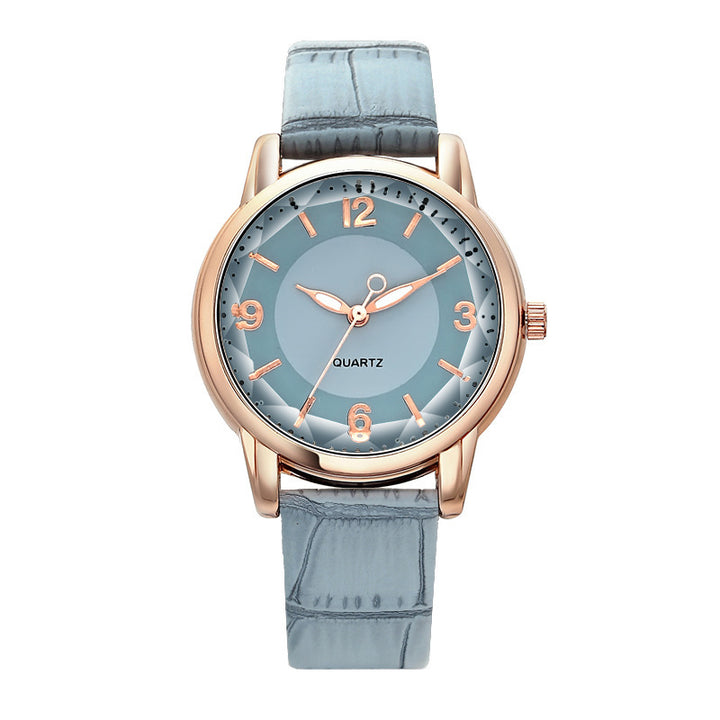 Elegant Women's Quartz Watch - Genuine Leather Strap, Water-Resistant, Versatile for All Occasions