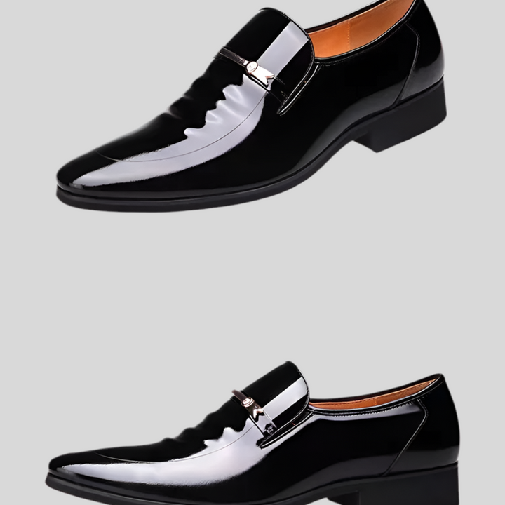 Luxury Business Oxford Leather Shoes Men Breathable Patent Leather Formal Shoes Plus Size Man Office Wedding Flats Male Black