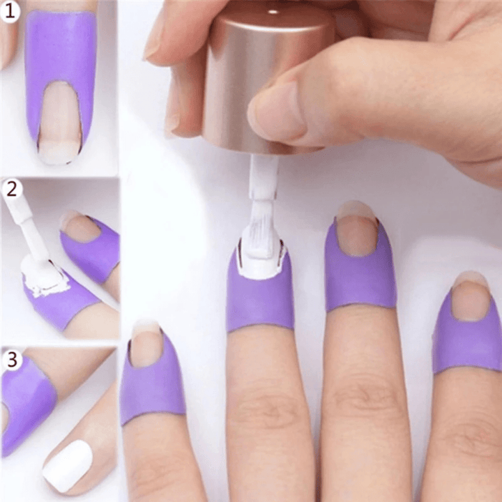 [U-shape Nail Protector] Plastic U-shape Nail Polish Protector | Latex Nail Polish Barrier | Hot Stamping For Anti-overflow Nail Polish