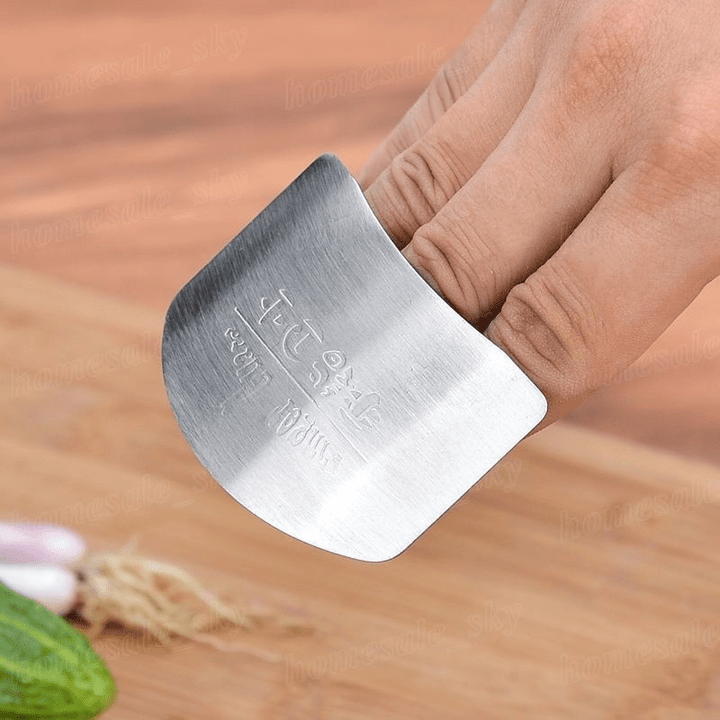 1pc Stainless Steel Finger Guard for Safe Slicing - Durable Kitchen Protector for Cutting - Cooking Tool Accessory