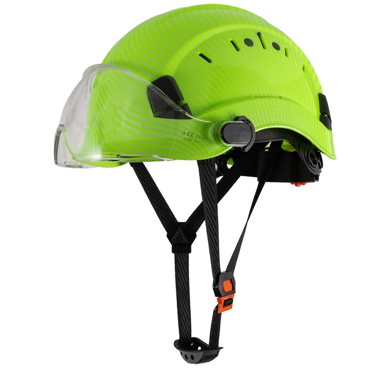1pc LOEBUCK Carbon Fiber Pattern, Engineering Hat Carbon Fiber Work Safety Hat, Protective Building Hat