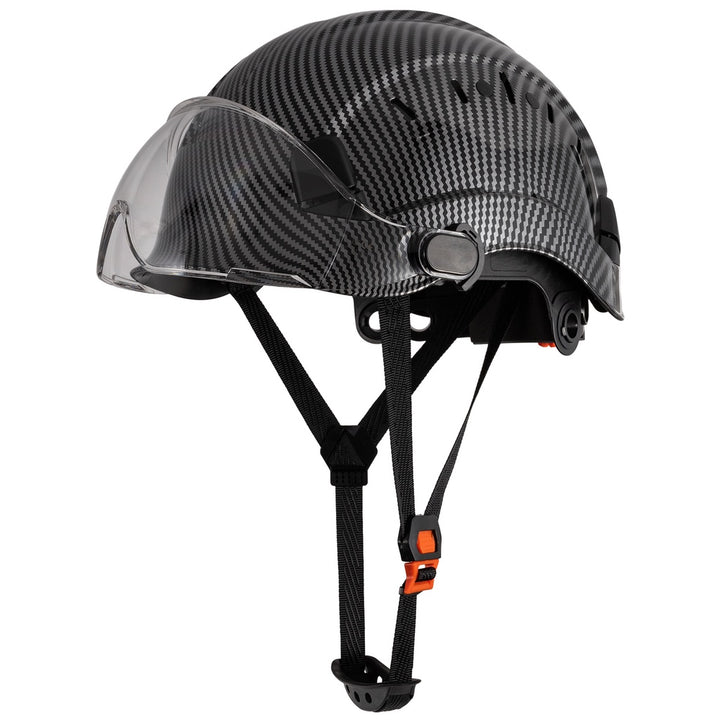 1pc LOEBUCK Carbon Fiber Pattern, Engineering Hat Carbon Fiber Work Safety Hat, Protective Building Hat