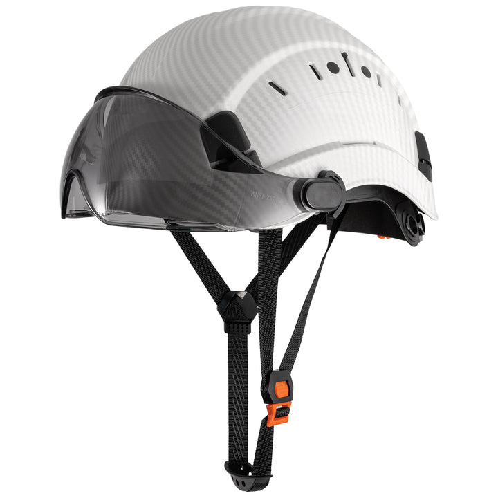 1pc LOEBUCK Carbon Fiber Pattern, Engineering Hat Carbon Fiber Work Safety Hat, Protective Building Hat