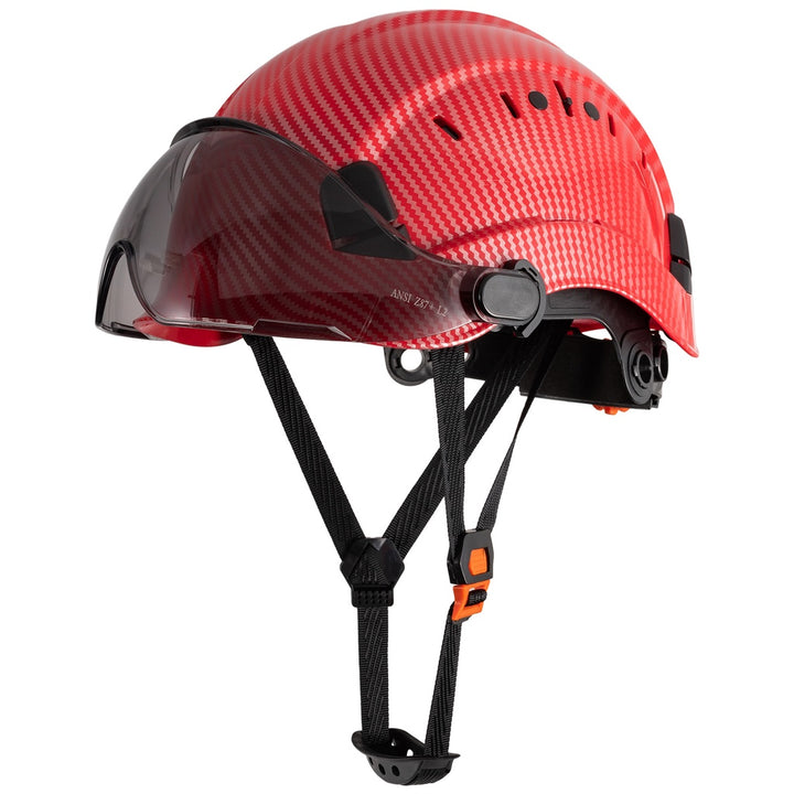 1pc LOEBUCK Carbon Fiber Pattern, Engineering Hat Carbon Fiber Work Safety Hat, Protective Building Hat