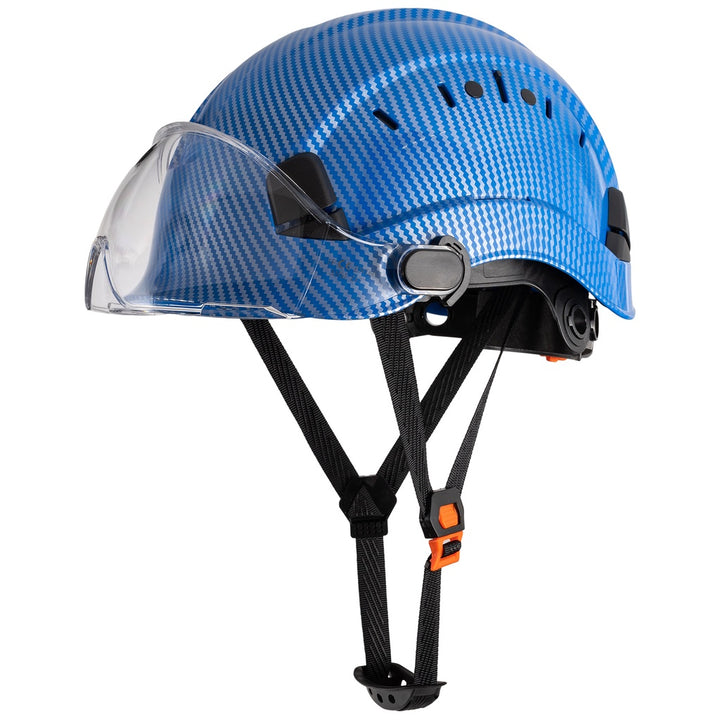 1pc LOEBUCK Carbon Fiber Pattern, Engineering Hat Carbon Fiber Work Safety Hat, Protective Building Hat