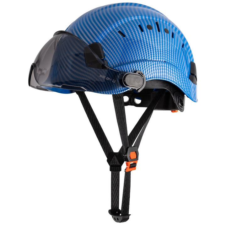 1pc LOEBUCK Carbon Fiber Pattern, Engineering Hat Carbon Fiber Work Safety Hat, Protective Building Hat