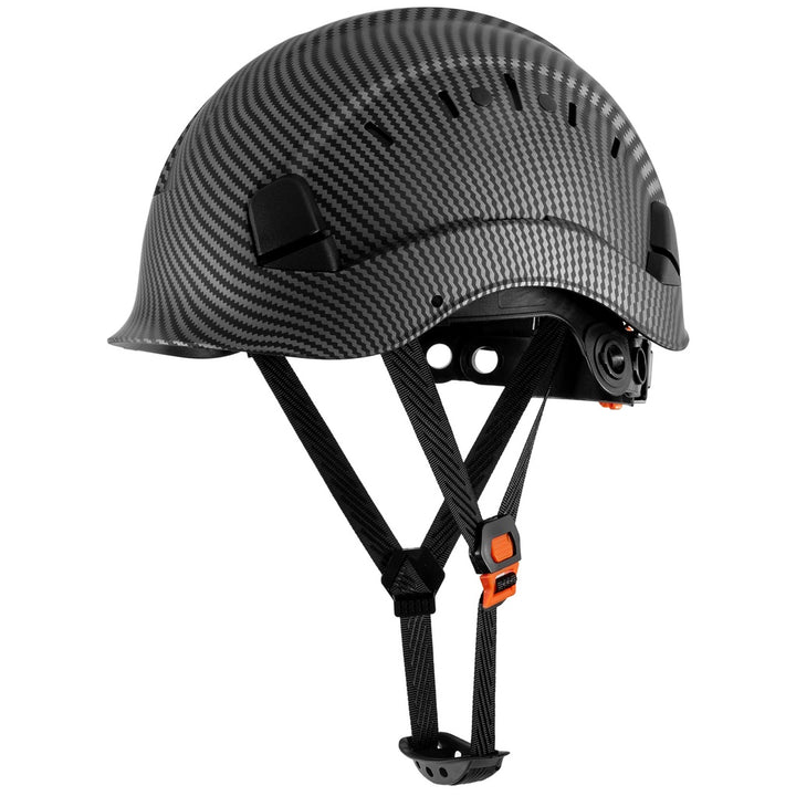 1pc LOEBUCK Carbon Fiber Pattern, Engineering Hat Carbon Fiber Work Safety Hat, Protective Building Hat