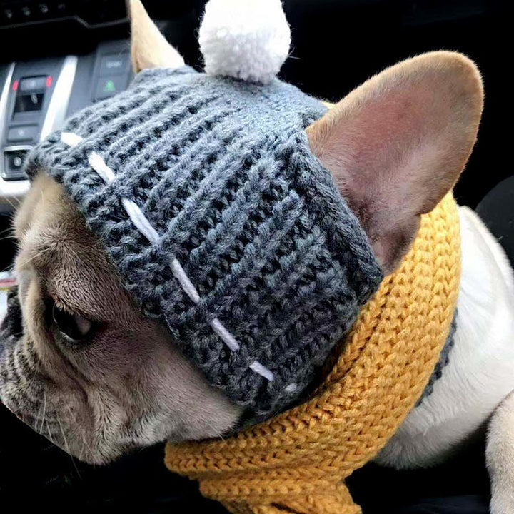 Christmas Pet Hats Winter Dog Cap Puppy Hat With Ball Headwear For Small Dogs Accessories for stocking stuffers