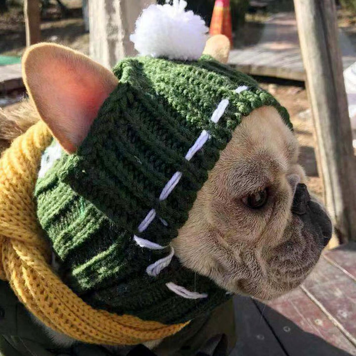 Christmas Pet Hats Winter Dog Cap Puppy Hat With Ball Headwear For Small Dogs Accessories for stocking stuffers