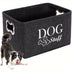 Dog Toy Storage Bin - Pet Basket With Metal Bone-Shaped Handle, Organizer For Pet Toys & Accessories