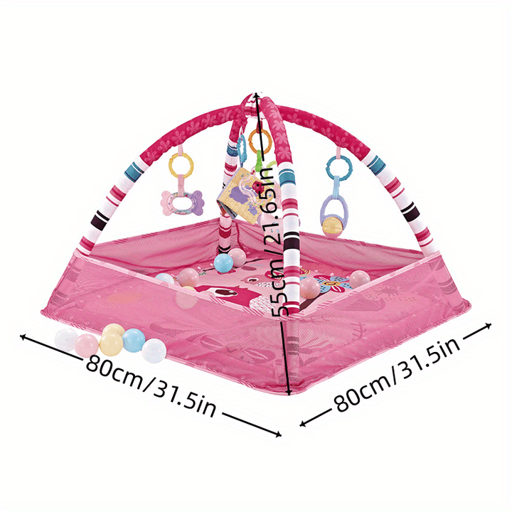 18-in-1 Fun for Little Explorers!
This baby activity gym set includes a soft crawling mat, ball pit, safety fence, and sensory toys—designed to support movement, coordination, and early learning. Perfect for newborns and toddlers.👶
