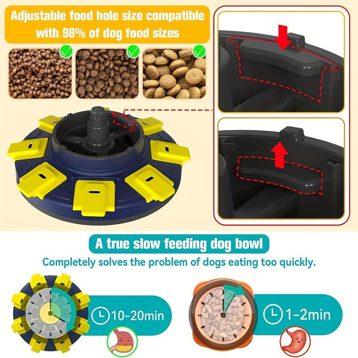 Dog Rotating Puzzle Toy, Dog Treat Puzzle Slow Feeder, Interactive Enrichment Toys For Large/Medium/Small, Dog Food Dispenser For Boredom And Mental Stimulation