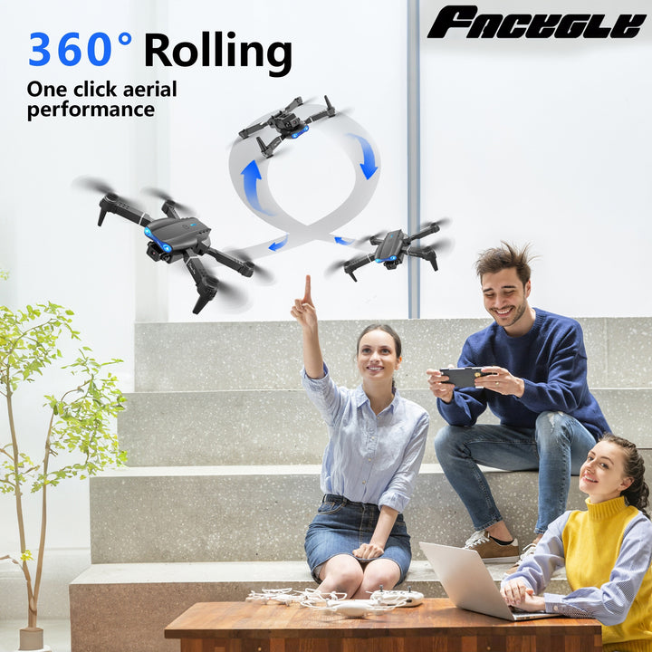 E99 Drone with Dual HD Camera
Affordable and easy to fly, this foldable drone features WiFi FPV, altitude hold, and stable remote control—perfect for kids, beginners, and men’s gifts!