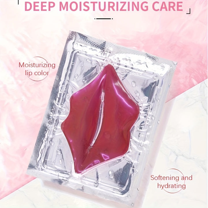 10Pcs Pink Crystal Lip Mask Patches, Hydrating And Moisturizing, Keep All-Day Moisture For Lip, Long-lasting Effect, The Lip Line, Great For Fight Chapped, Plump Lips