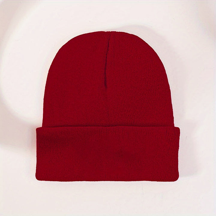 Trendy Candy Color Basic Beanie Simple Casual Knit Hats Elastic Coldproof Skull Cap Cuffed Beanies For Women Men Autumn & Winter