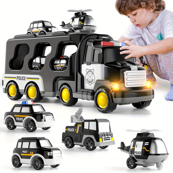 5-in-1 Action-Packed Fun!
This police truck toy set includes 5 vehicles with lights and sound—perfect for kids ages 3–8. Built for imaginative play and adventure, it’s a top gift for birthdays, Christmas, or any special occasion! 🚓🎉🚨