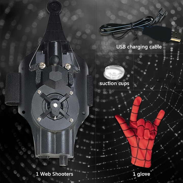 Web Launcher Spider String Shooter Toy, Cool Gadgets [Electric Reel-in] Real Silk Superhero Role-Play Fun Stuff Toys Great For Men And Kids (Black) halloween, christmas gift