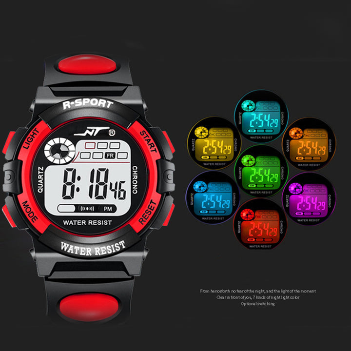 Vibrant Youth Watch - Luminous Digital Timepiece with Multifunctional Features for Middle School Students, Boys, and Girls, High School, Casual Wear, Water-Resistant, and Easy-to-Read Display