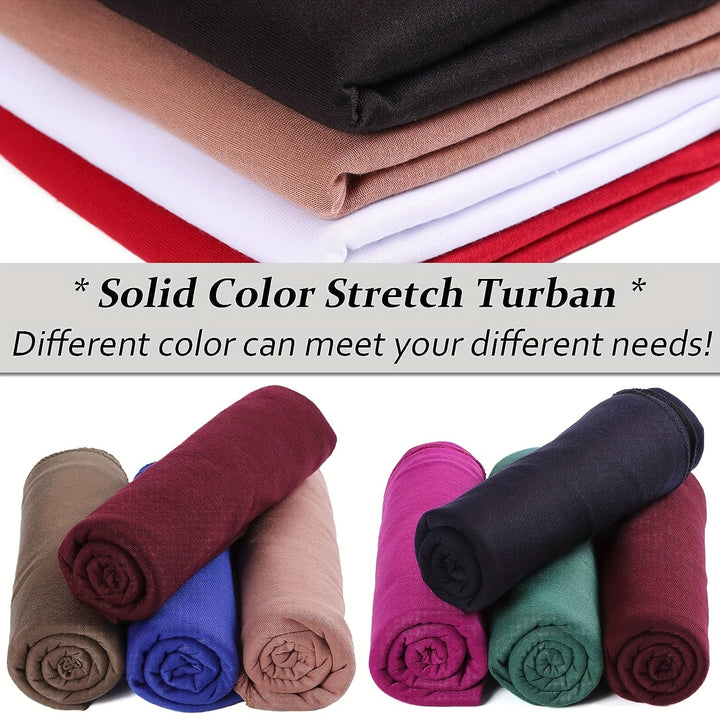 1pc/4pcs Ultra Soft Boho Pleated Head Wrap Turban Cap - Elegant Solid Color, Extra Long, Breathable Head Band Tie for Women
