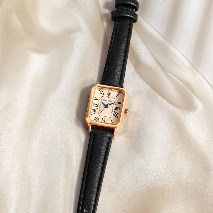 Ladies Square Roman Numeral Luxury Vintage Fashion Quartz Watch Fancy Women Watches Jewelry Sophisticated And Stylish Women Watch