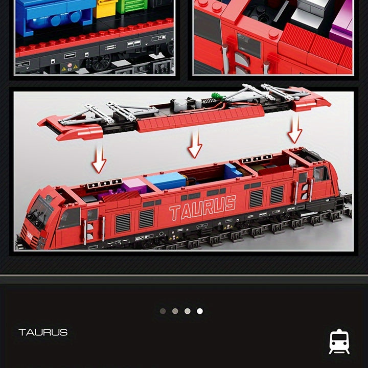 1939pcs Electric Passenger Train Building Blocks Toy, Creative Home Accessories, Party Table Decorations, Mini Building Blocks, Holiday Toys, Christmas Gifts