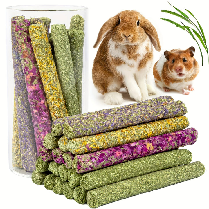 33pcs Grass Sticks For Rabbits And Hamsters To Grind Their Teeth As Toys