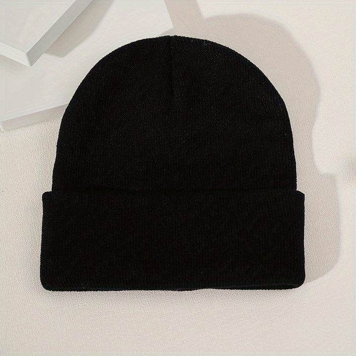 Trendy Candy Color Basic Beanie Simple Casual Knit Hats Elastic Coldproof Skull Cap Cuffed Beanies For Women Men Autumn & Winter