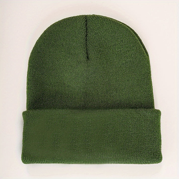 Trendy Candy Color Basic Beanie Simple Casual Knit Hats Elastic Coldproof Skull Cap Cuffed Beanies For Women Men Autumn & Winter