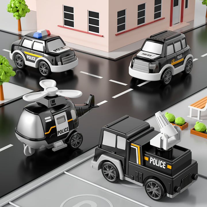 5-in-1 Action-Packed Fun!
This police truck toy set includes 5 vehicles with lights and sound—perfect for kids ages 3–8. Built for imaginative play and adventure, it’s a top gift for birthdays, Christmas, or any special occasion! 🚓🎉🚨