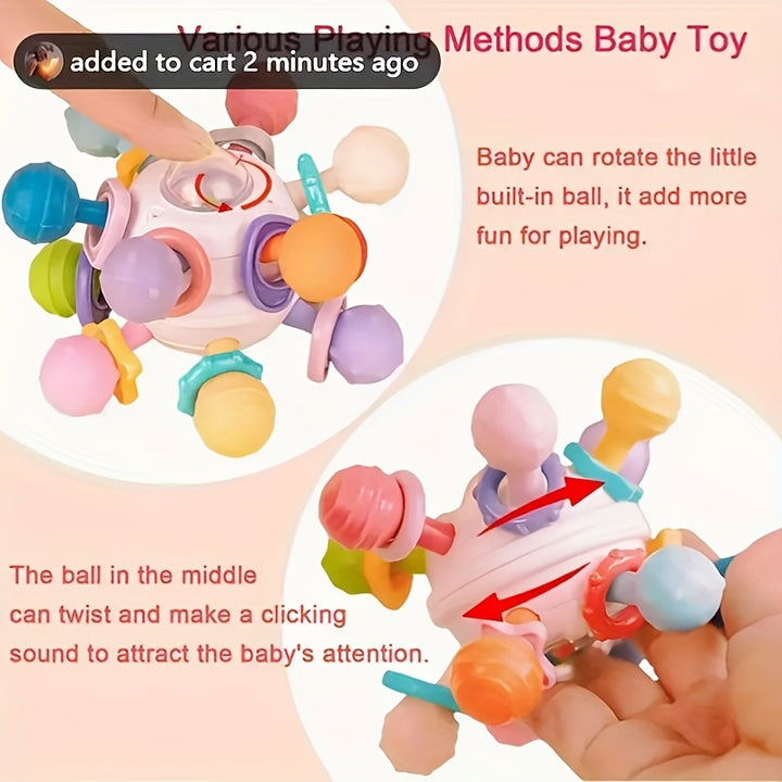Play, Soothe & Grow!
This infant toy set includes teethers, grab-and-shake rattles, and tummy time toys—designed to support sensory development and motor skills from 0 to 12 months. Safe, fun, and perfect for everyday play! 👶🍼🎉