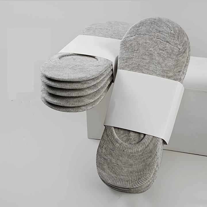 3/5/10 Pairs Men's Cotton Blend Plain Color Breathable Sweat Resistant Anti-odor No Show Socks