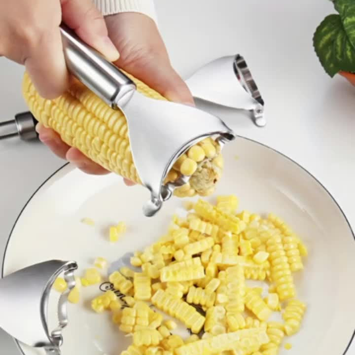 Stainless Steel Corn Stripper & Peeler - Durable, Multi-Use Kitchen Tool for Effortless Meal Prep