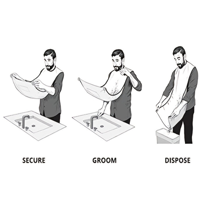 Men's Beard Shaving Apron - Cleaning Bib For Hairdressers And Shavers - Perfect For Grooming And Styling
