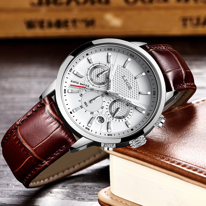 Watches Mens 2022 LIGE Top Brand Luxury Casual Leather Quartz Men's Watch Business Clock Male Sport Date Chronograph