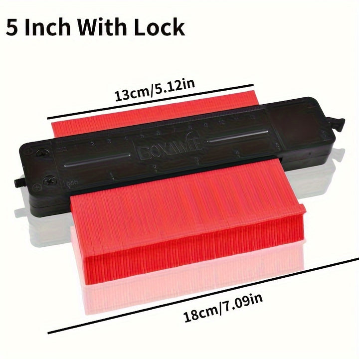 5Inch/10Inch GOXAWEE Precision Contour Gauge - Squares for Flooring, Construction, Carpenter, DIY Handyman - Adjustable Lock, Precise Irregular Shape Duplicator for Accurate Measurements