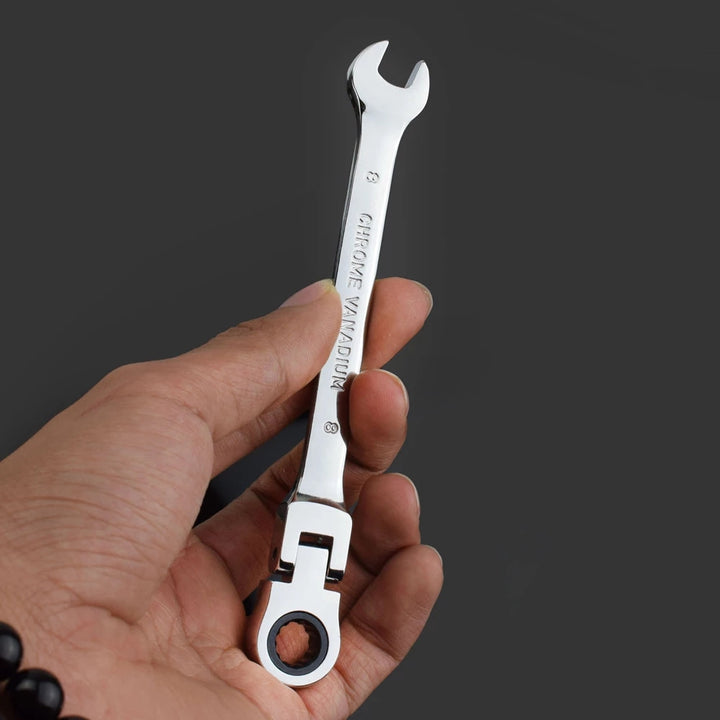 1pc/12pcs, Ratchet Wrench With Flexible Head, Dual-use Ratchet Tool Automotive Hand Tool Ratchet Wrench