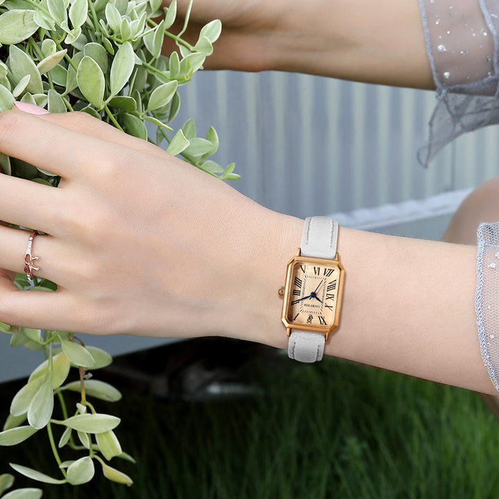 Ladies Square Roman Numeral Luxury Vintage Fashion Quartz Watch Fancy Women Watches Jewelry Sophisticated And Stylish Women Watch