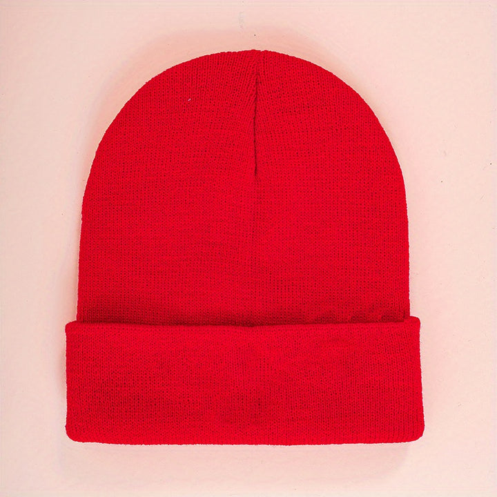 Trendy Candy Color Basic Beanie Simple Casual Knit Hats Elastic Coldproof Skull Cap Cuffed Beanies For Women Men Autumn & Winter