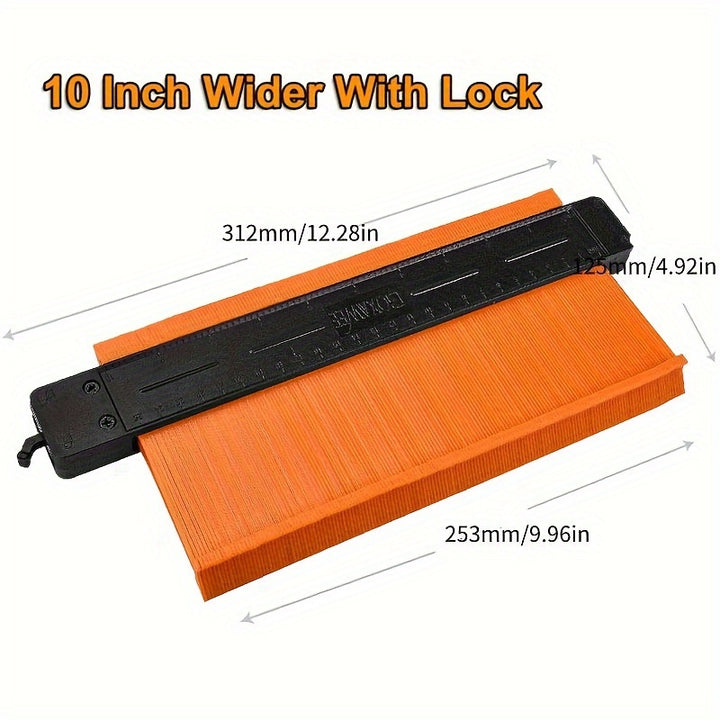 5Inch/10Inch GOXAWEE Precision Contour Gauge - Squares for Flooring, Construction, Carpenter, DIY Handyman - Adjustable Lock, Precise Irregular Shape Duplicator for Accurate Measurements