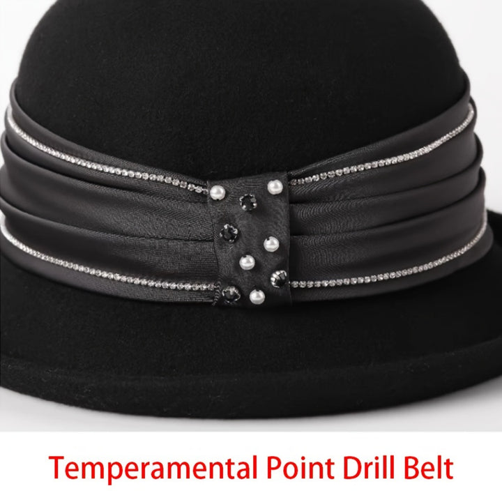 French Style Wool Bucket Hat Elegant Lightweight Warm Basin Hats Classic Coldproof Fisherman Cap For Women Autumn & Winter