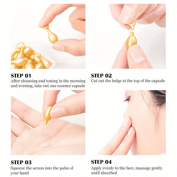 30pcs/Box Placenta Moisturizer With Hyaluronic Acid - Get Younger Looking Skin Instantly! Travel Essential