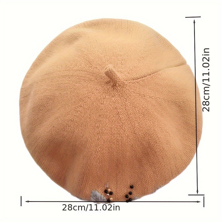 Flower Embroidery Elegant Beret Hat Classic Casual Berets Cap Painter Hats For Women